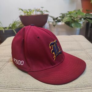Pro Line Old English Gold L Embroidered Cap maroon Size 7 1/8